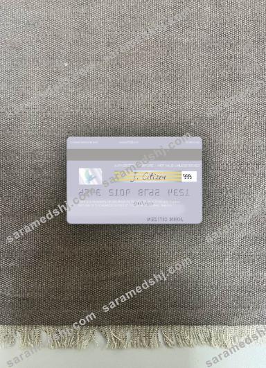Taiwan Bank of Taiwan visa debit card photolook back